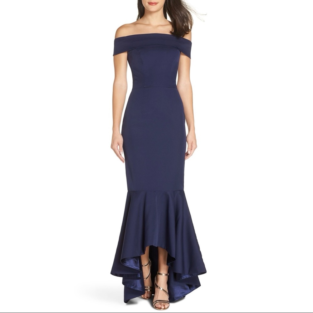 Chi Chi London off the shoulder mermaid gown
